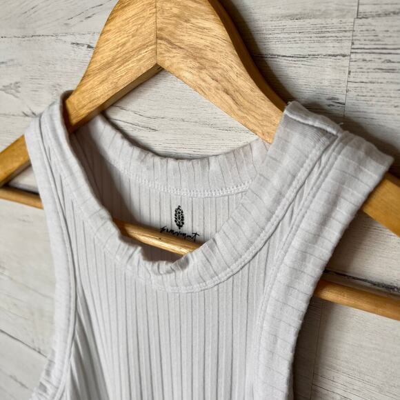 Free People FP Movement Top Womens Size S/P White Wide Ribbed Tank Summer - Picture 9 of 16